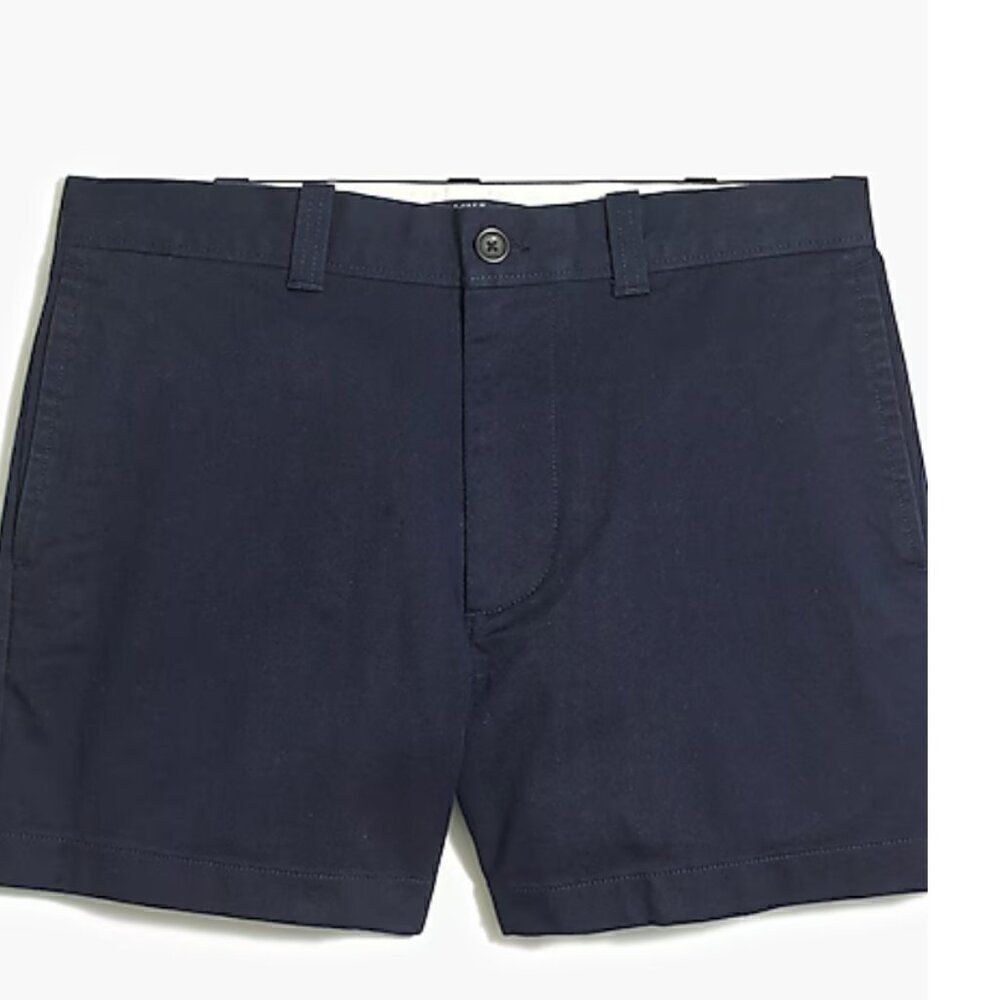 J. Crew Factory 5" cotton chino short Navy NWT